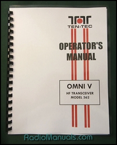 TenTec Omni V Model 562 Operator's Manual